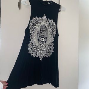 Black Mini Hamsa Dress